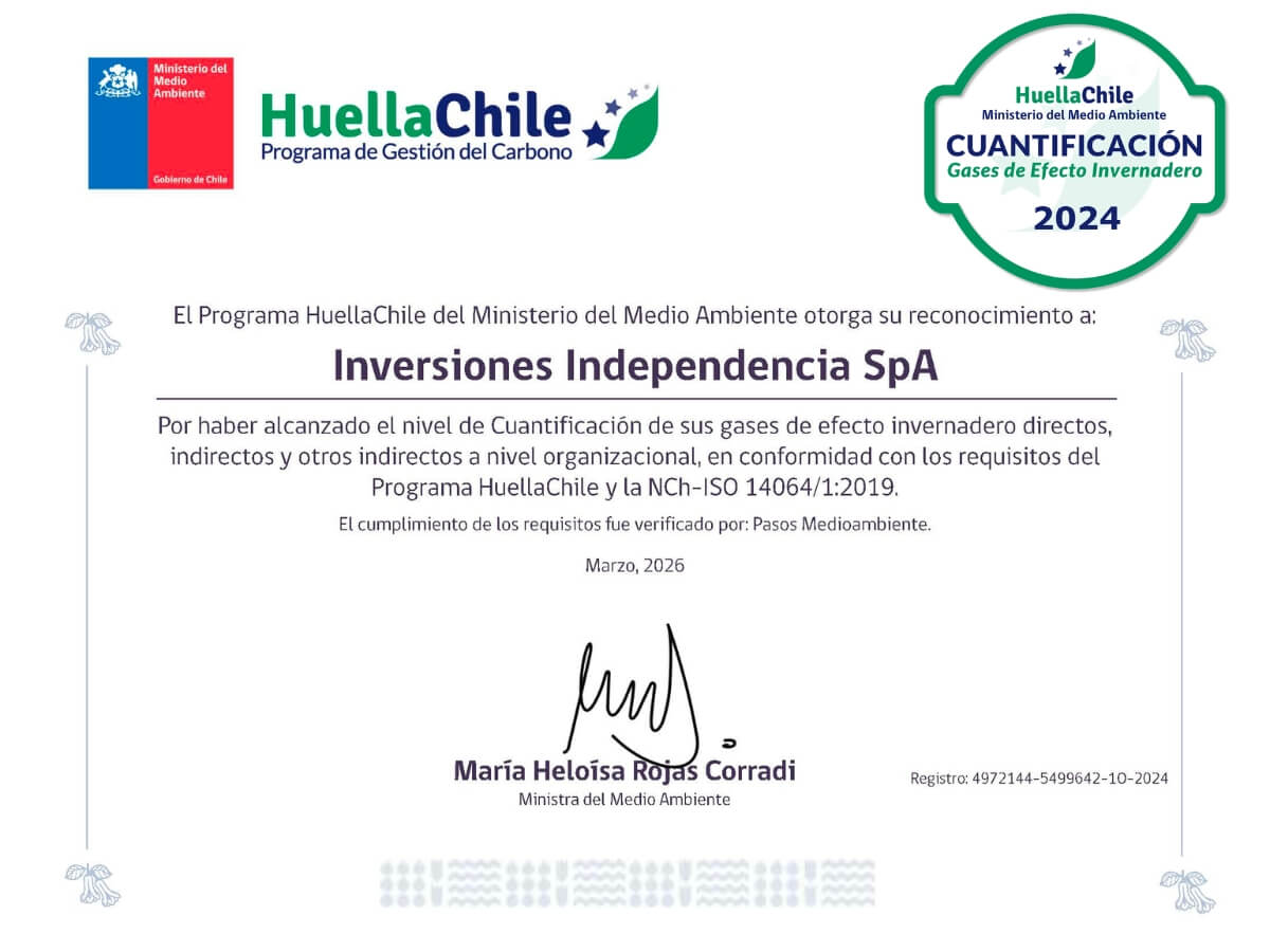 En Inmobiliaria Independencia seguimos avanzando hacia un futuro más sostenible