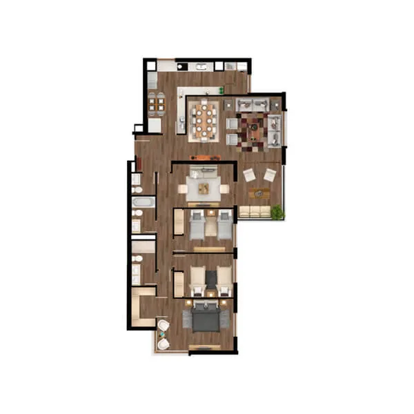 EDIFICIO HACIENDA LA ESMERALDA II planta 1 modelo C